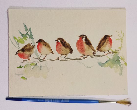 Five little Red Robins