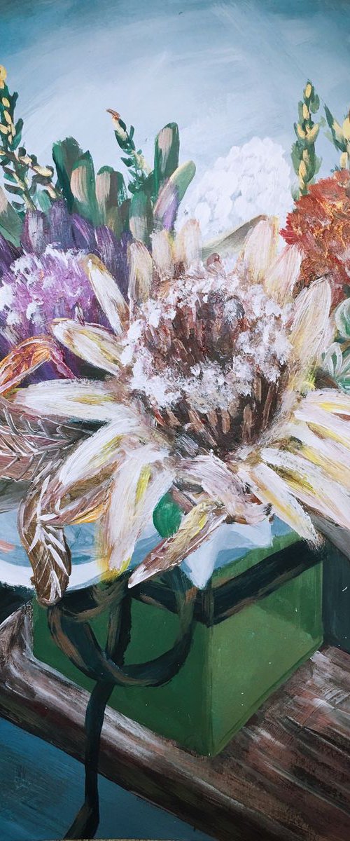 INSIDE THE GIFT BOX - Australian native dried flowers still life by HSIN LIN