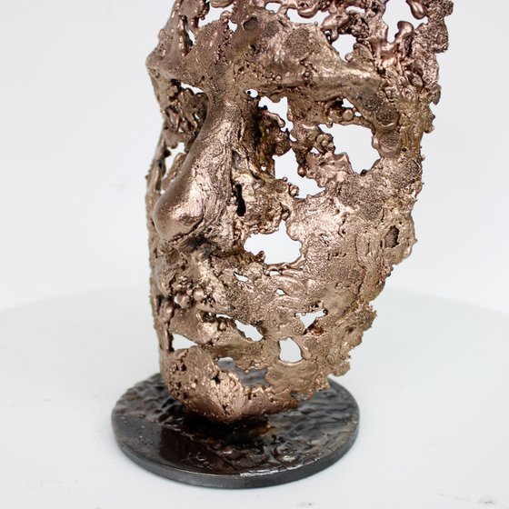 A Tear 96-22 – Bronze Lace Face Sculpture