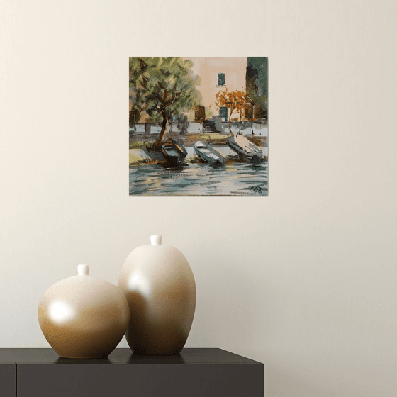 Boats in Lierna, Como Lake