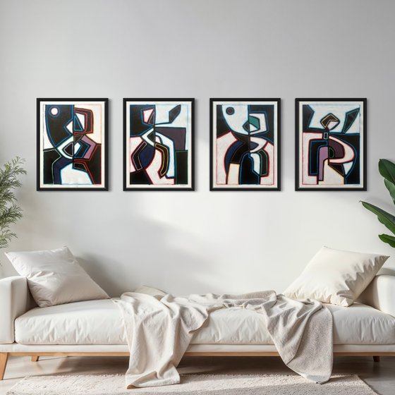 Dancing in Sync (Set of 4)
