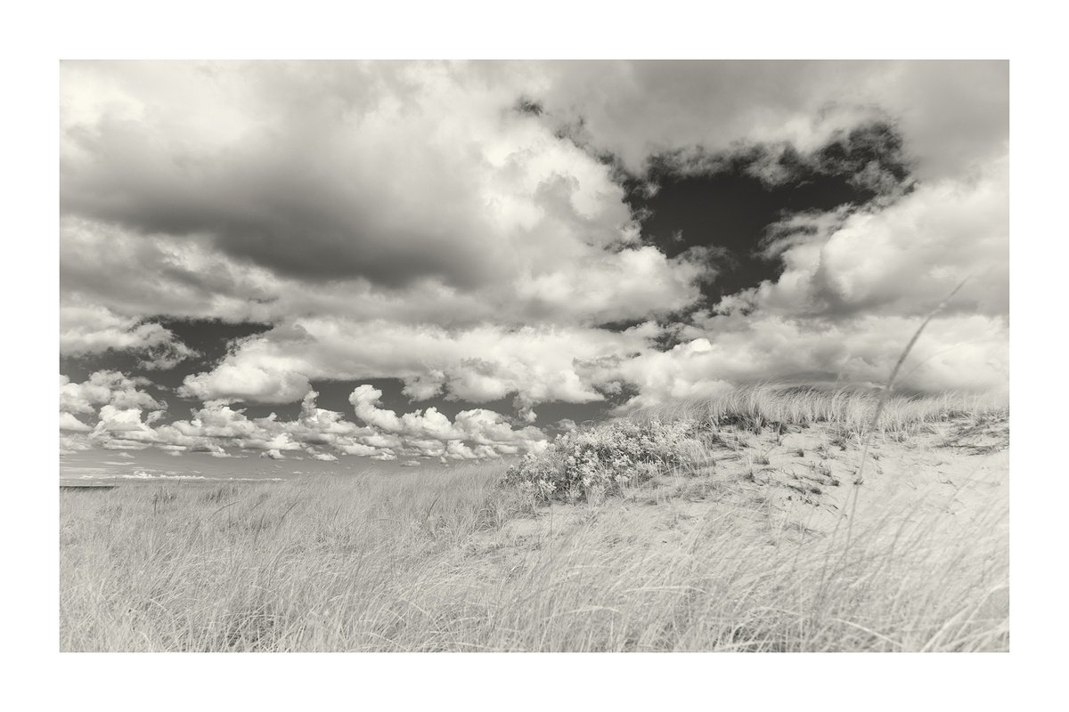 Photorealistic Landscape Photograph By Brooke T Ryan, 18 X 12, Dunes And Clouds - 18 X 12, Original Artwork