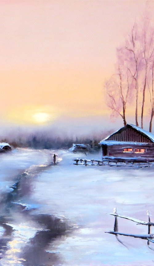 Winter evening by Elena Lukina