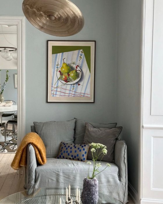 Blue symphony on the kitchen table