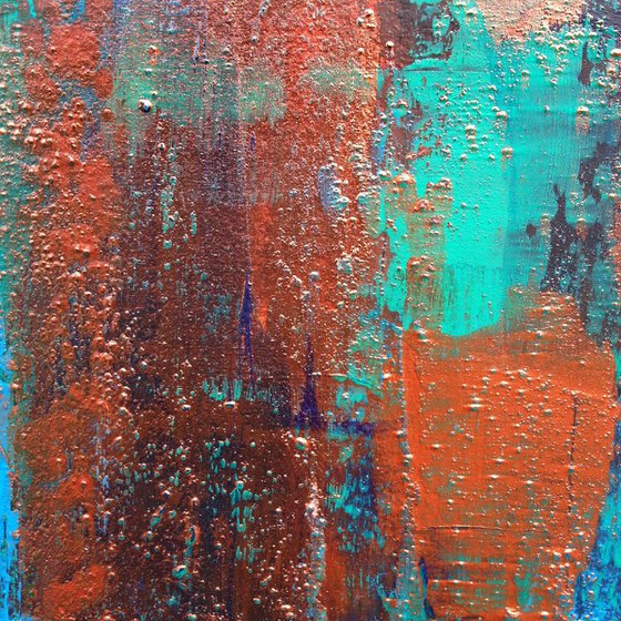 Copper Reflections 3 - abstract painting