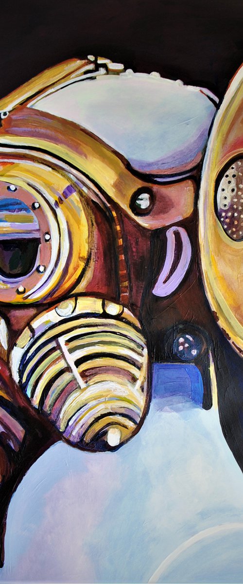 Under mask  / 70 X 68,5 cm by Alexandra Djokic