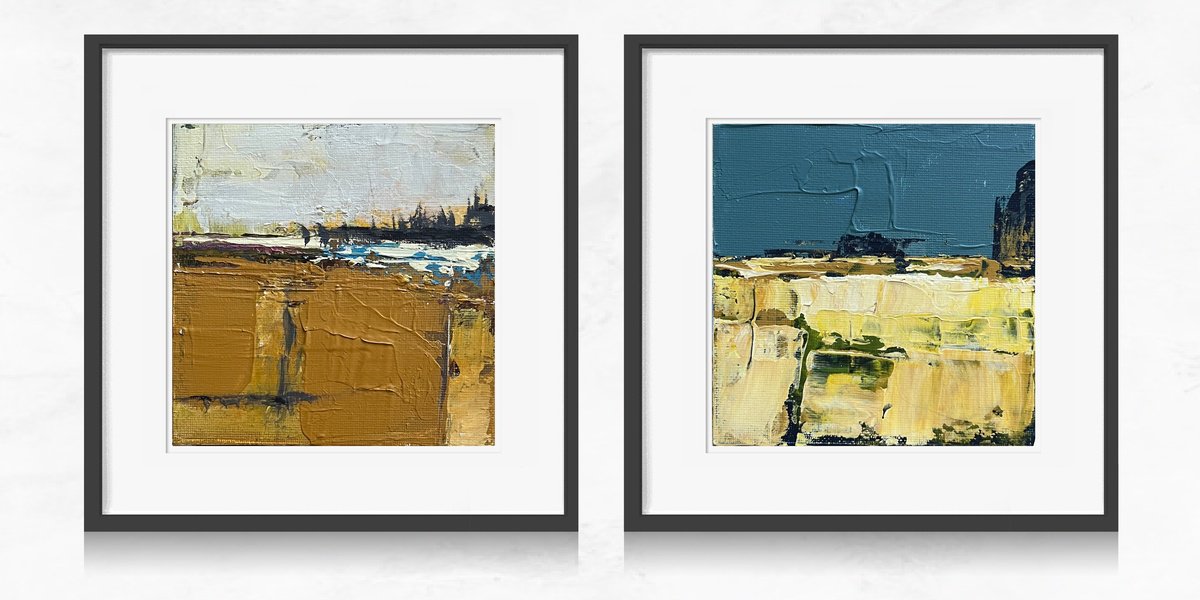 Impressionistic Landscape Acrylic Painting By Nick Molloy, 10 X 5", Alba Landscapes 8, Original Artwork