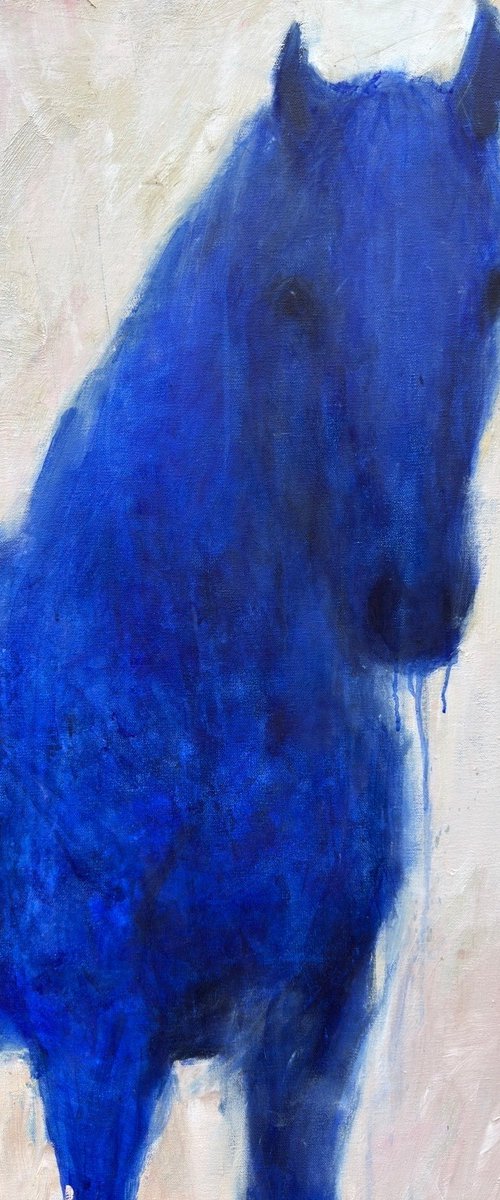 Blue horse. The hole by Liubou Sas