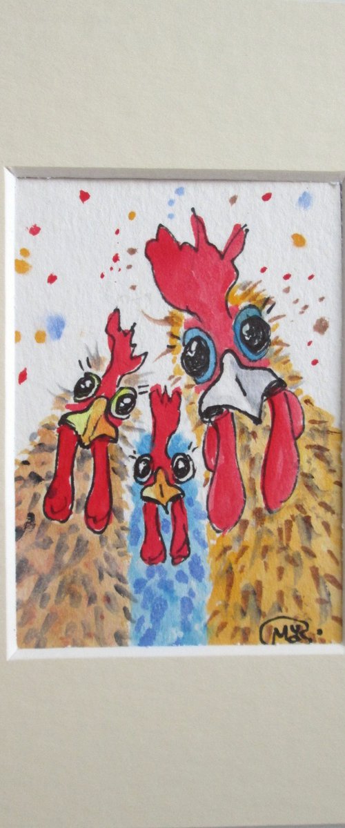 Funny Chickens by MARJANSART