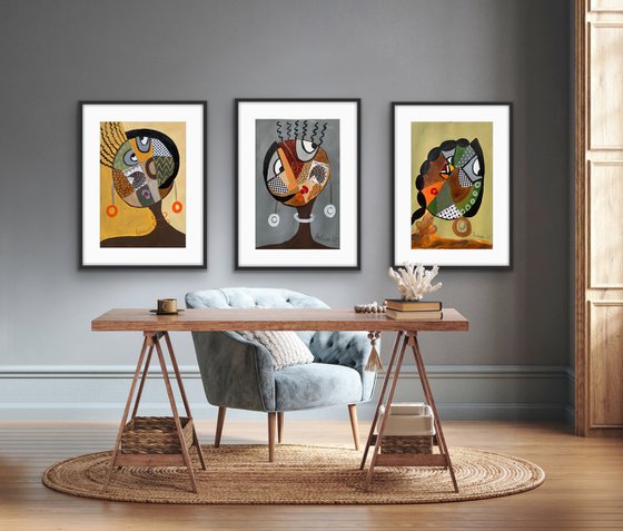 Selfie 3,4,5 (TRIPTYCH)