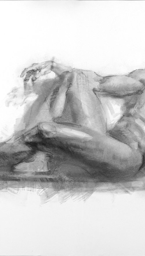 Charcoal drawing on paper by Eugene Segal