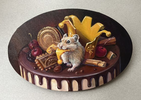 Mousy. The mouse and the cake