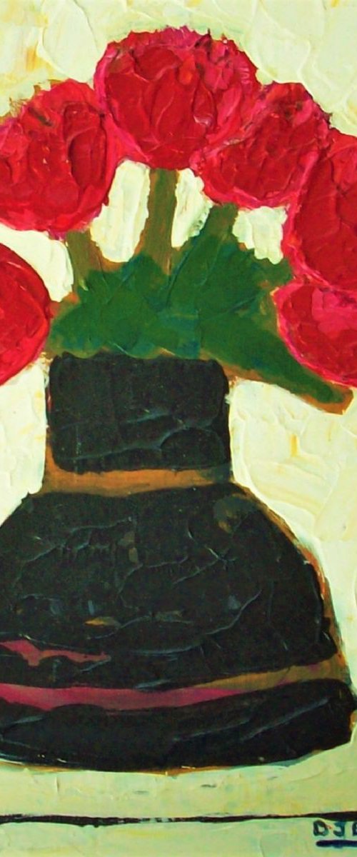 Old Black Vase by David J Edwards