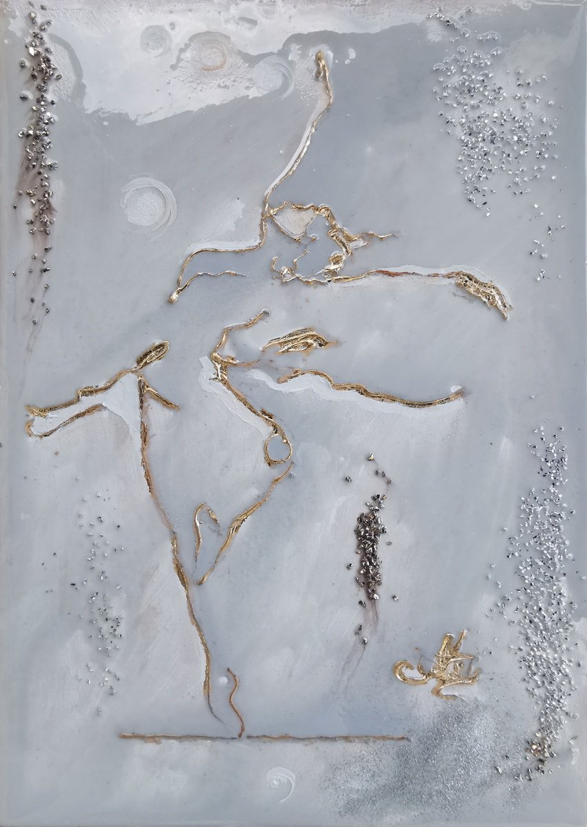 Impressionistic Portrait Oil Painting By Annet Loginova, 12 X 16, Resin Art Ballerina, Original Artwork