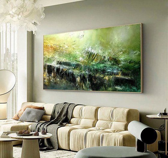 Swedish landscape 100x150cm Abstract Textured Painting