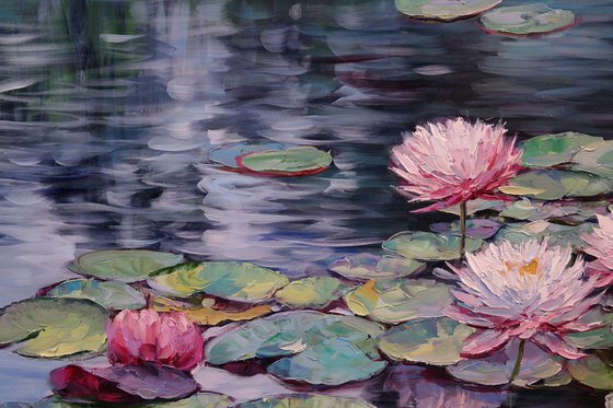 "Lilies on the Pond"