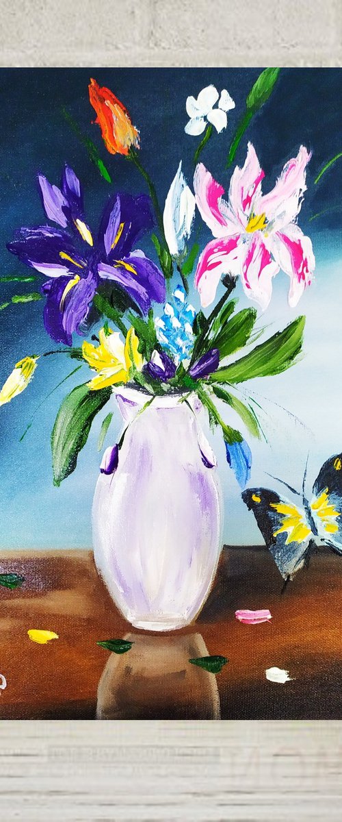 Bouquet of spring flowers by Nataliia Plakhotnyk