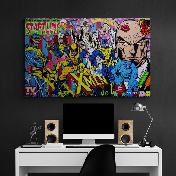 The Uncanny X-Men 160cm x 100cm Textured Urban Pop Art