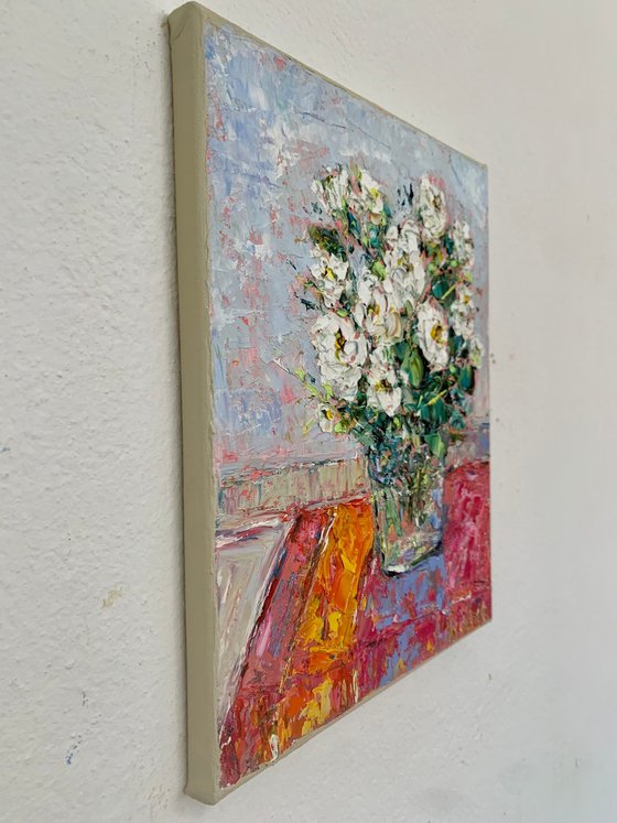 Bright still life with flowers