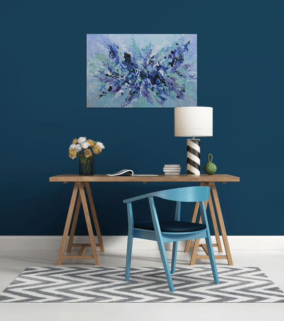 Lilac Blossom - Abstract Acrylic Painting