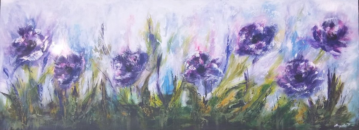 Purple field by Angela Titirig