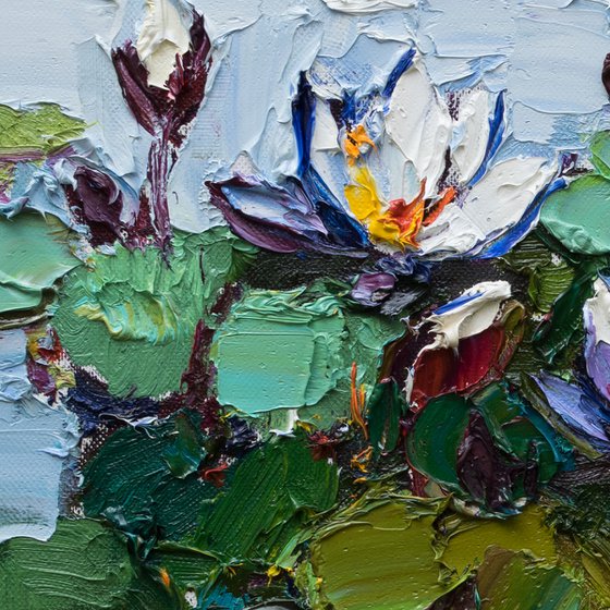 Water lily -  Original Oil painting