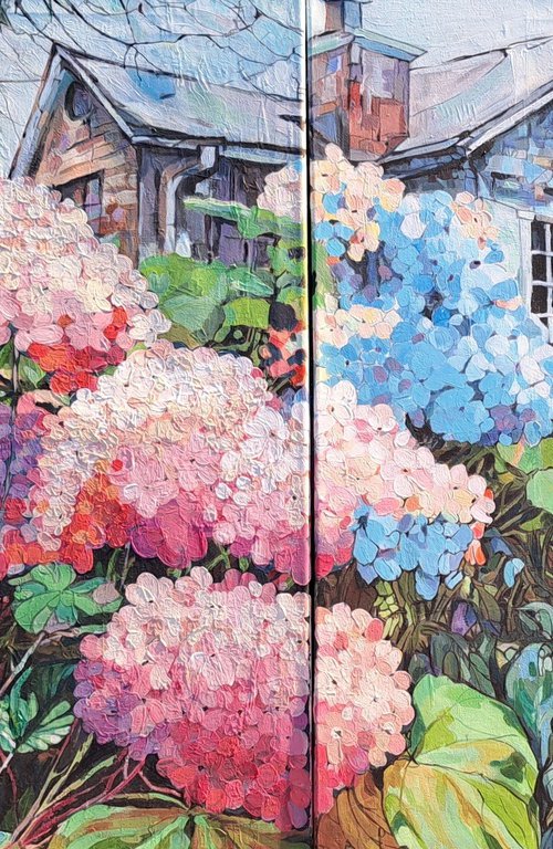 Hydrangeas near the old house by V+V Kniazievi