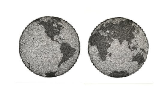 Earth Globe String Art