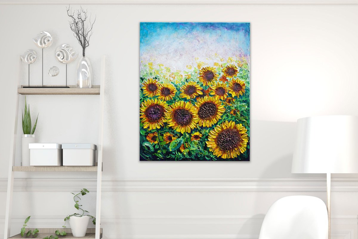 Sunflower Celebration By Amanda Dagg, 24 X 30, Artwork For Sale On Artfinder