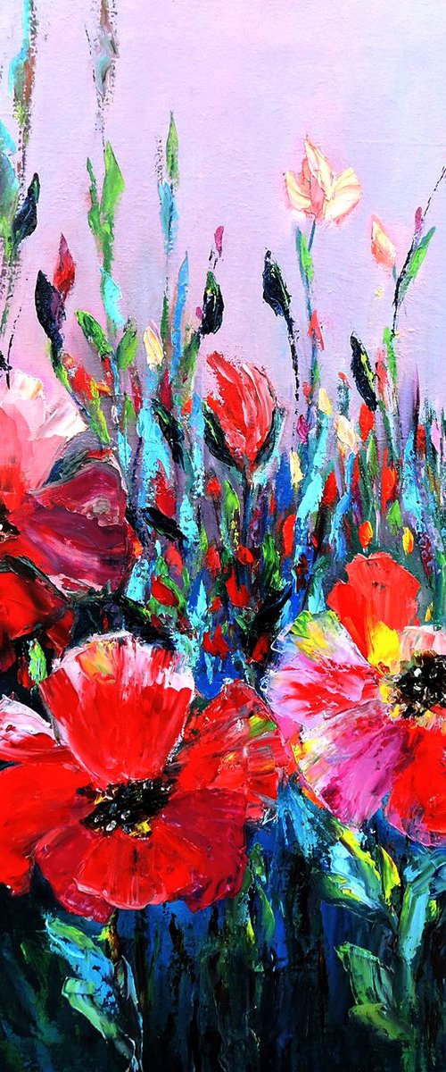Field of Poppies by Veta  Barker