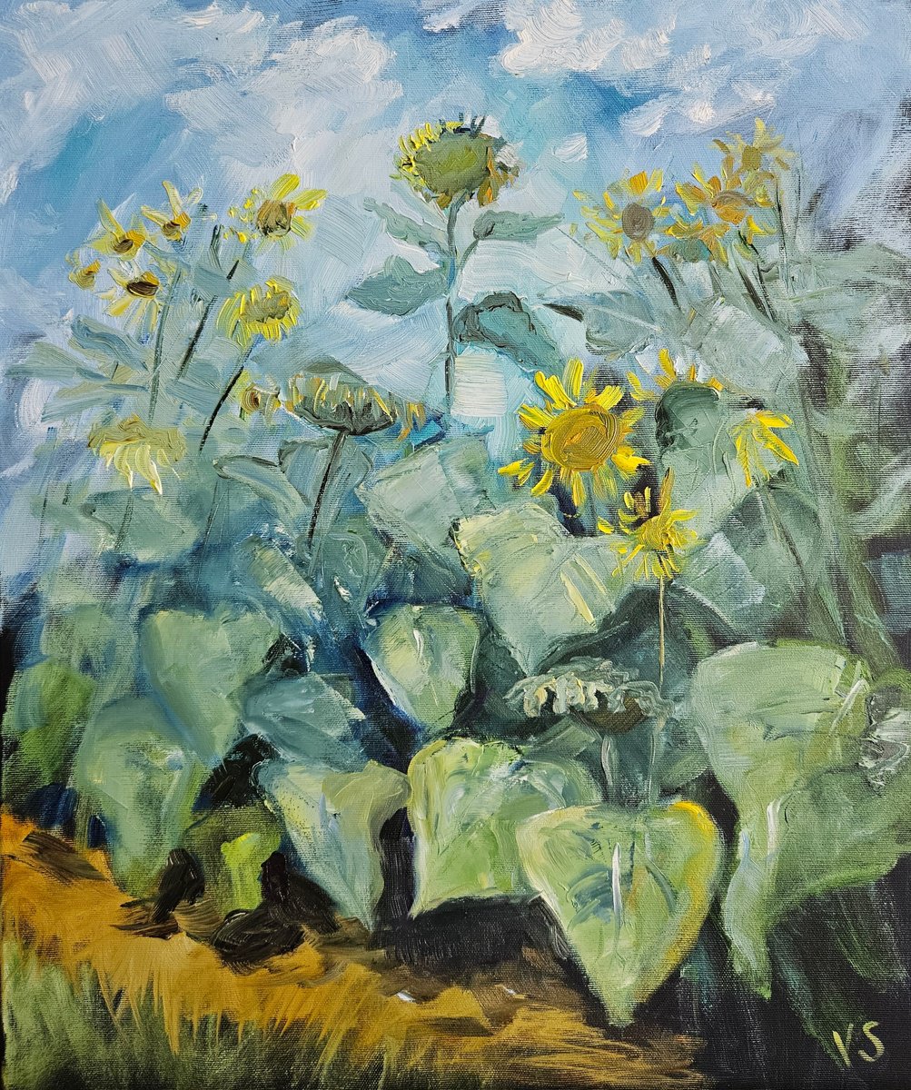 Sunflower By Vera Stein, 16 X 20, Artwork For Sale On Artfinder