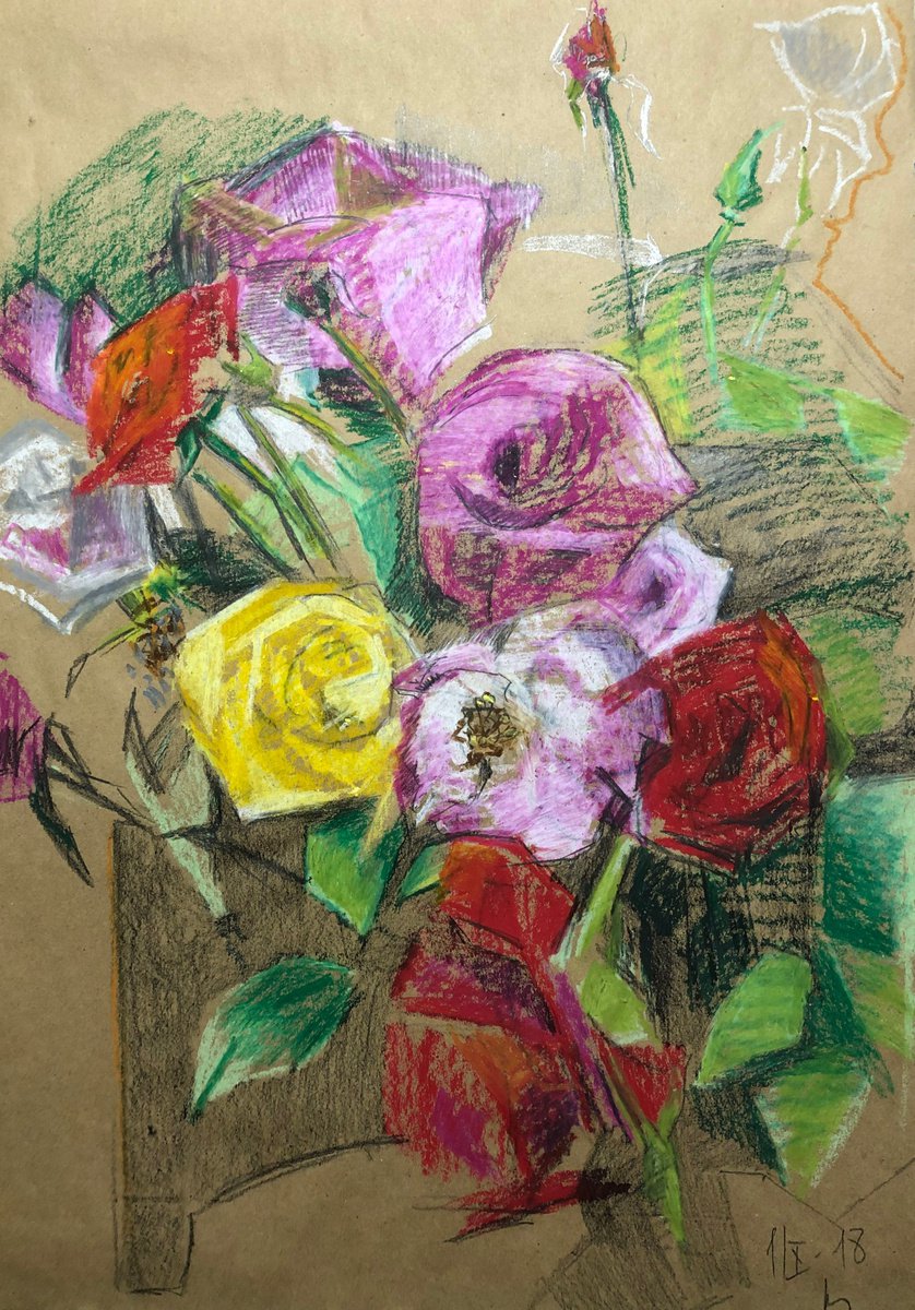 Autumn flowers. Roses. by Maria Zaytseva