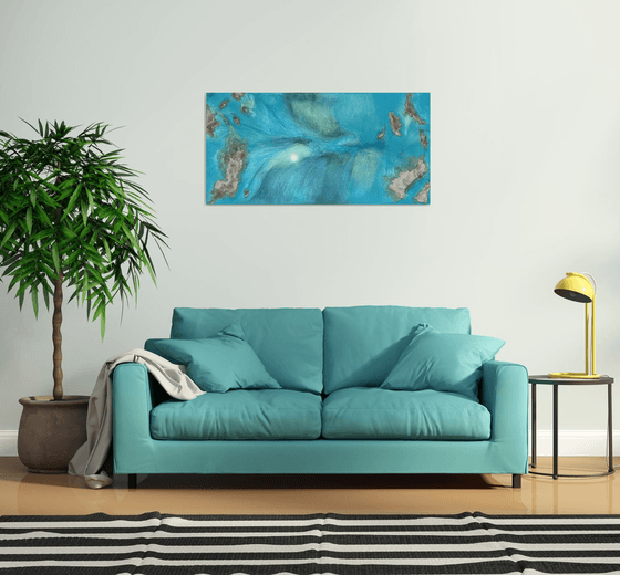 Aerial Seascape painting