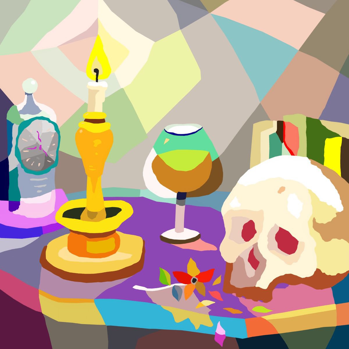 Oh! Vanity (pop art, still life) by Alejos