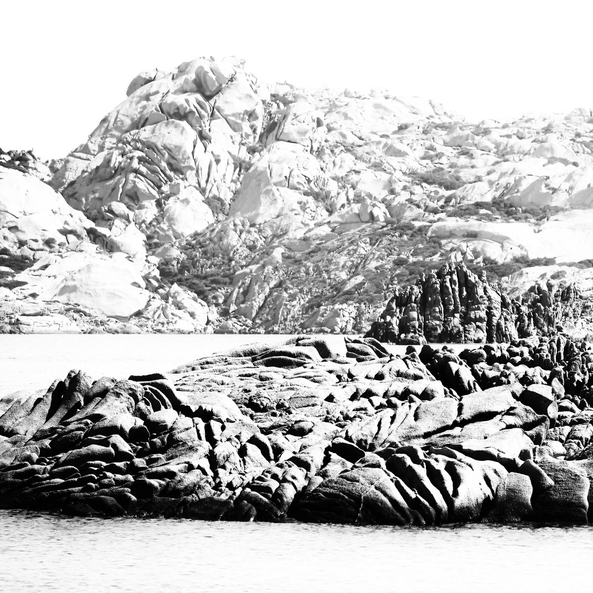 Photorealistic Landscape Photograph By Christian Schwarz, 17 X 17, Sardinia Mineral, Original Artwork