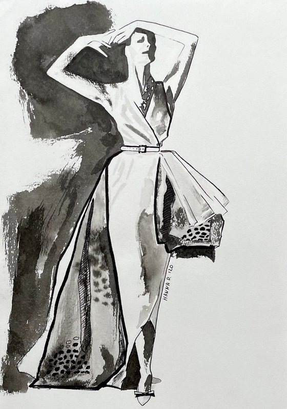 Fashion woman in dress