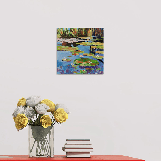 Lily pond landscape.