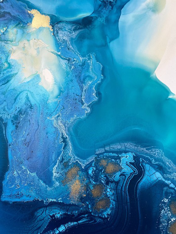Blue Ocean Abstract Painting