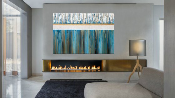 Summer Vibes - XL Large Modern Abstract Big Painting - Ready to Hang
