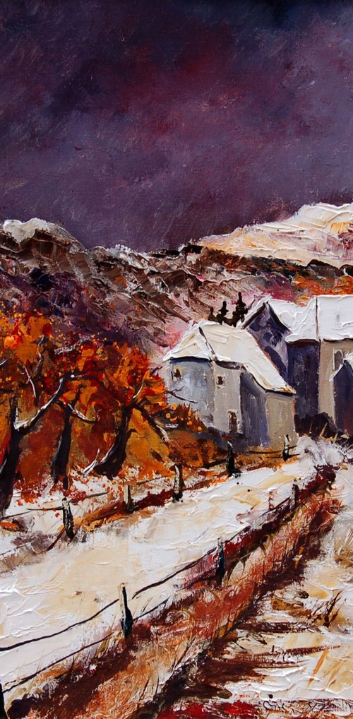 Village in the snow- 6723 by Pol Henry Ledent