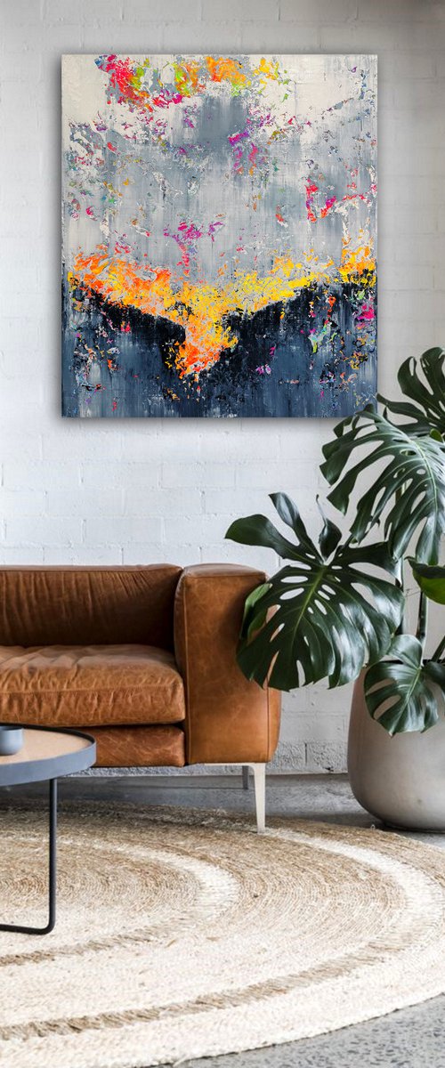 120x100cm. / Abstract painting / Abstract 1278 by Alex Senchenko
