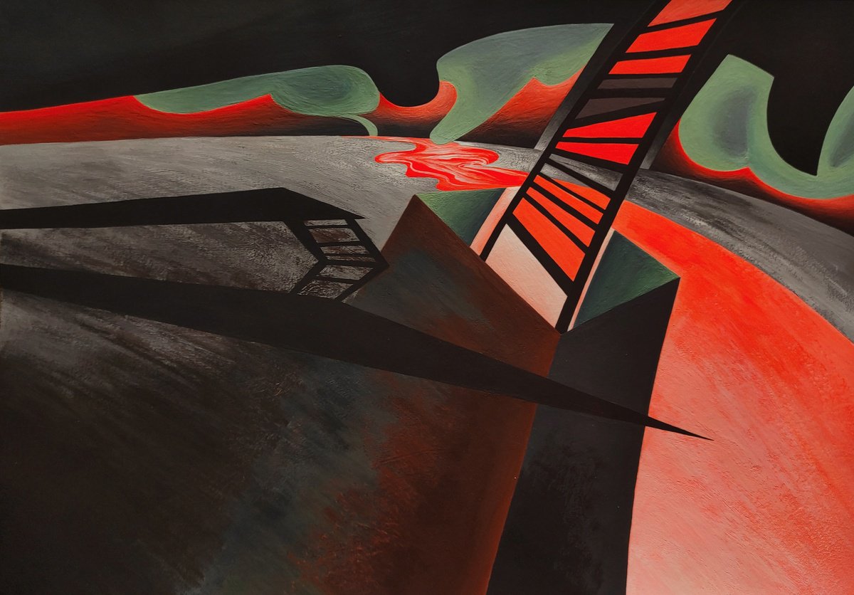 Abstract Acrylic Painting By Tetiana Borys, 17 X 12", Soft Silence, Original Artwork