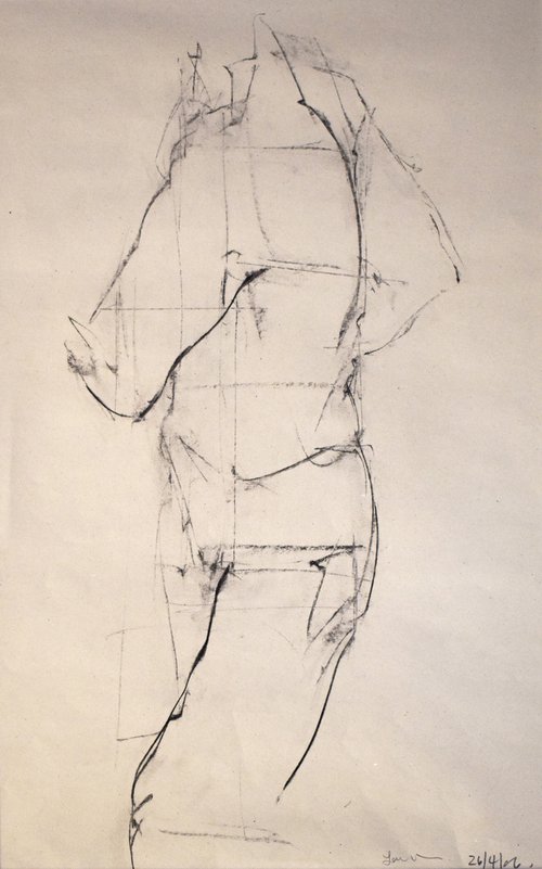 Study of a Male Nude - Life Drawing No 422 by Ian McKay