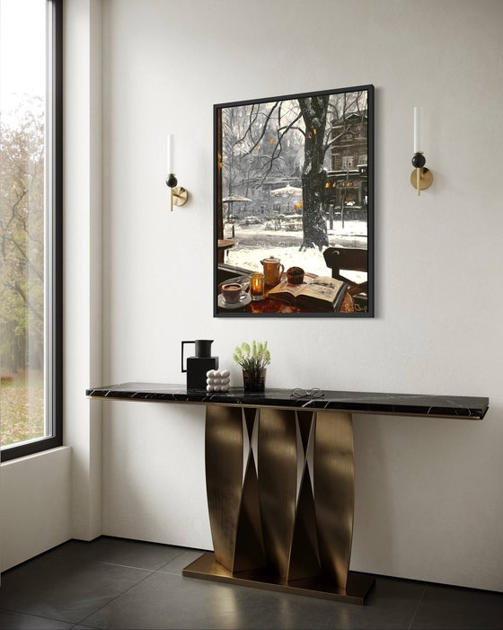 Snowfall by the Window