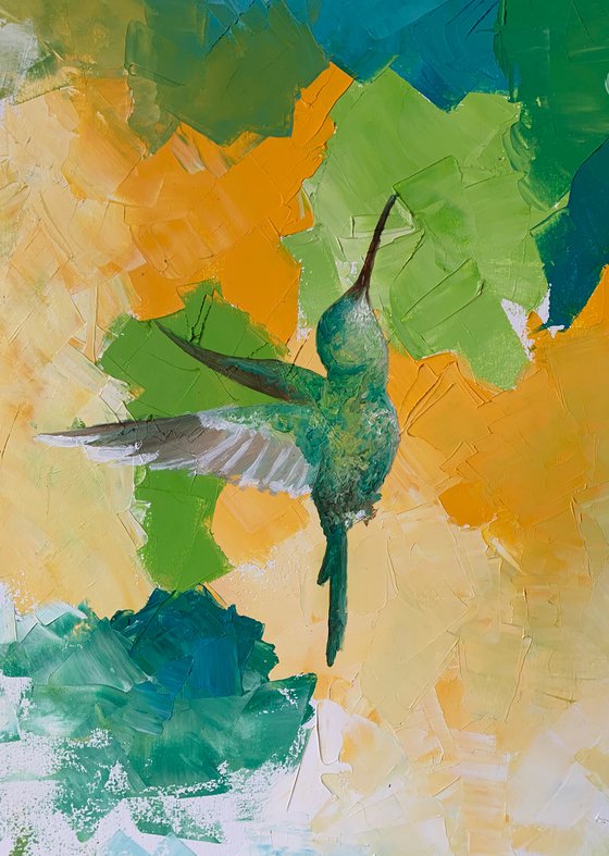 Hummingbird in "Spring conversation"