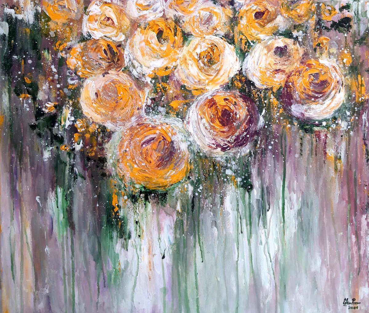 Yellow roses (2021) by Elena Parau