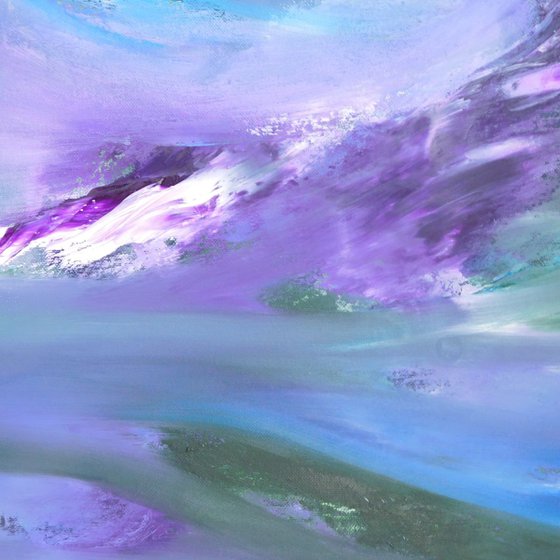 Purple emotion, 70x50 cm,  Original abstract painting, oil on canvas