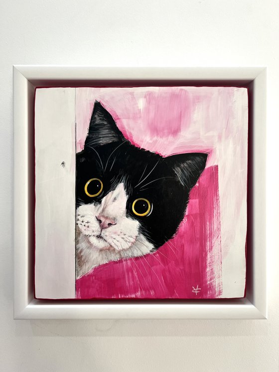 Cat portrait called 'Peekaboo'