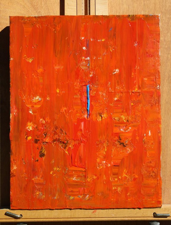 Little Red Blue Line Abstract