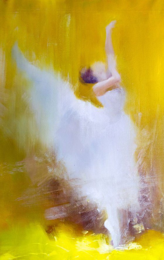 Yellow painting contemporary - Dance in the Sun